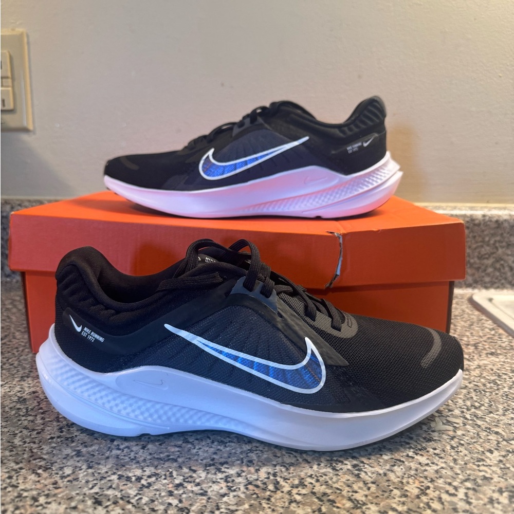 Nike Quest 5 Road Running Sneakers Shoes Black White DD9291-001 Womens Size 7